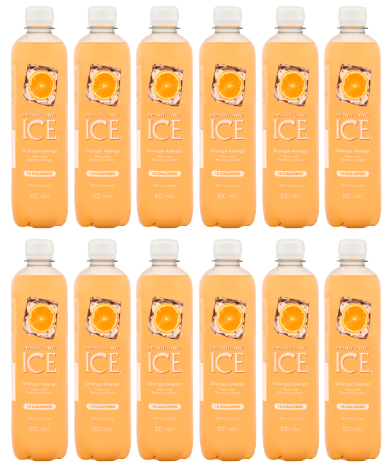 12 x Sparkling Ice Orange Mango 500Ml