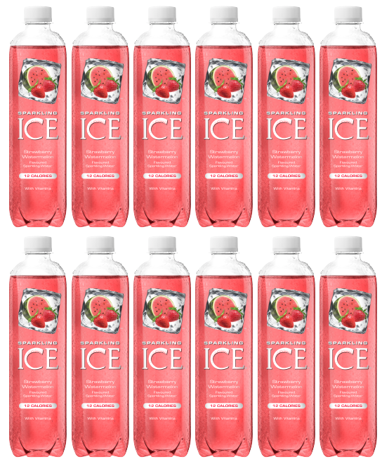 12 x Sparkling Ice Strawberry Watermelon - 500Ml