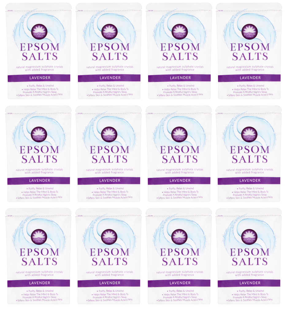 12 x Elysium Epsom Salts Lavender 450G