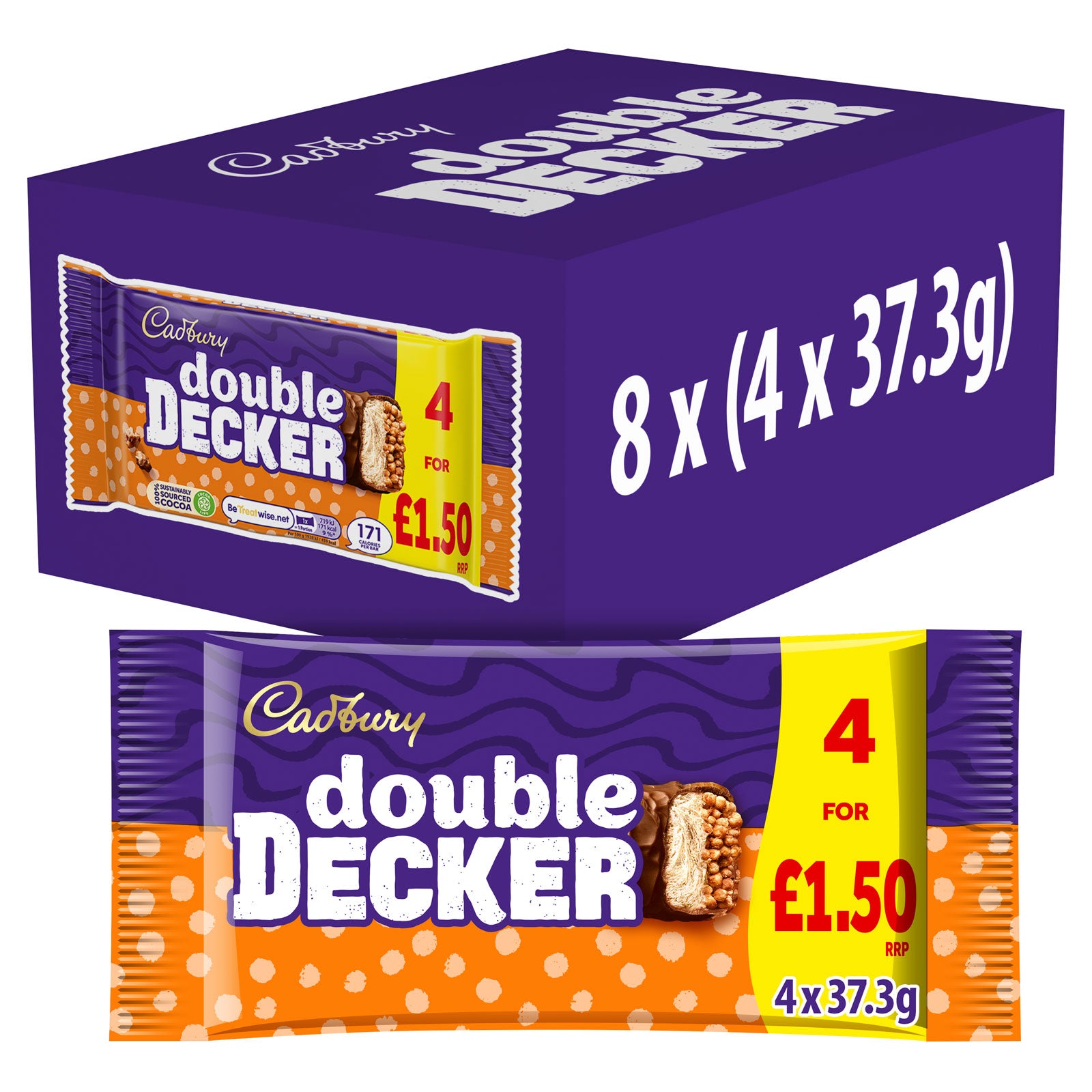 8 x Cadbury Double Decker 4pk - 149.2GM