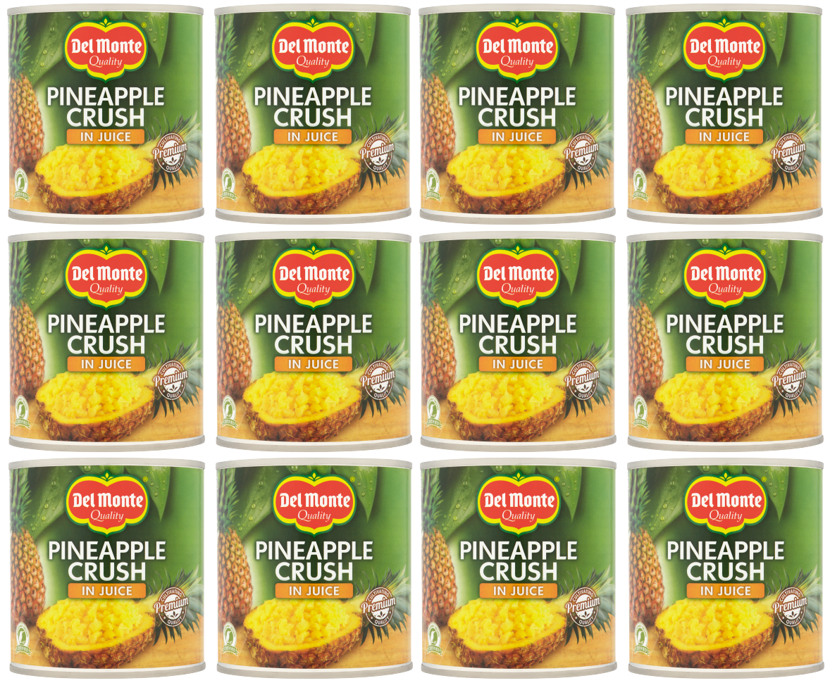 12 x Del Monte Pineapple Crushed In Juice 432Gm