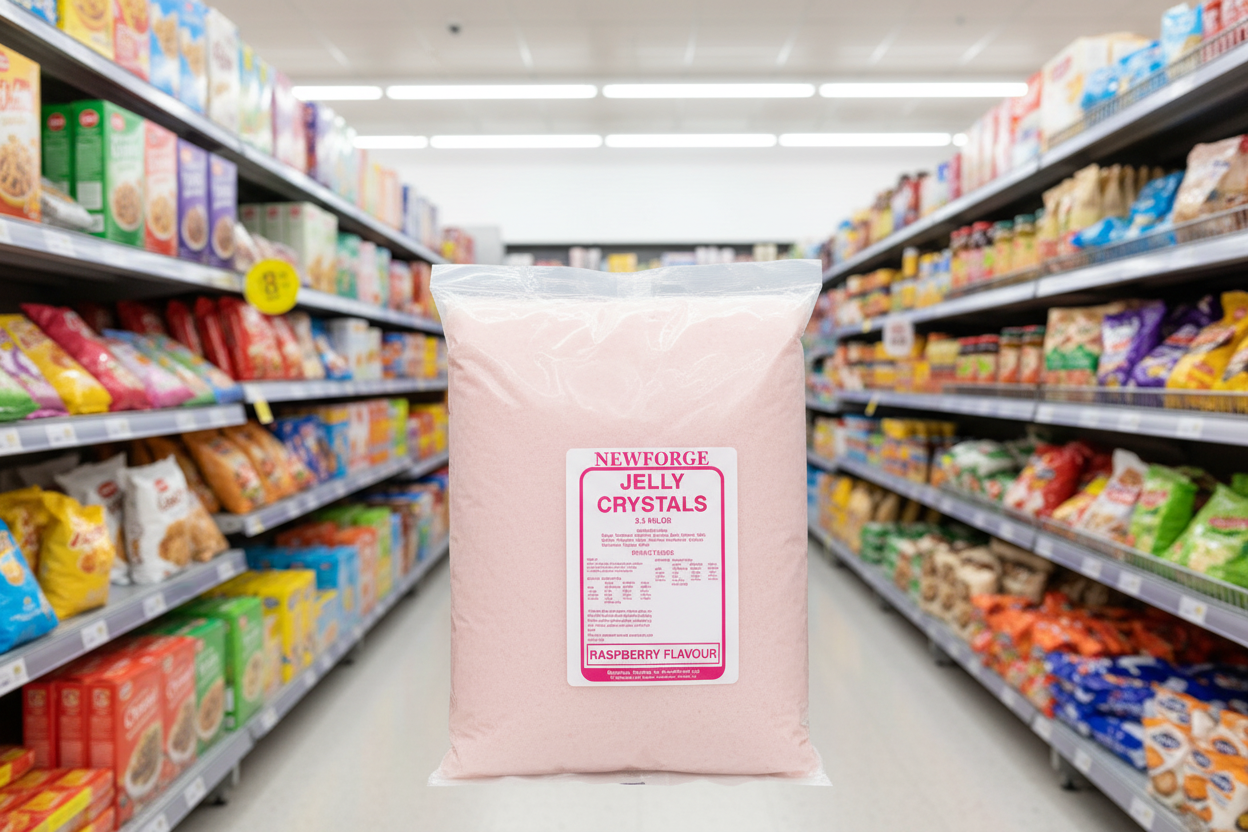 Newforge Jelly Crystals Raspberry Flavour 3.5Kg