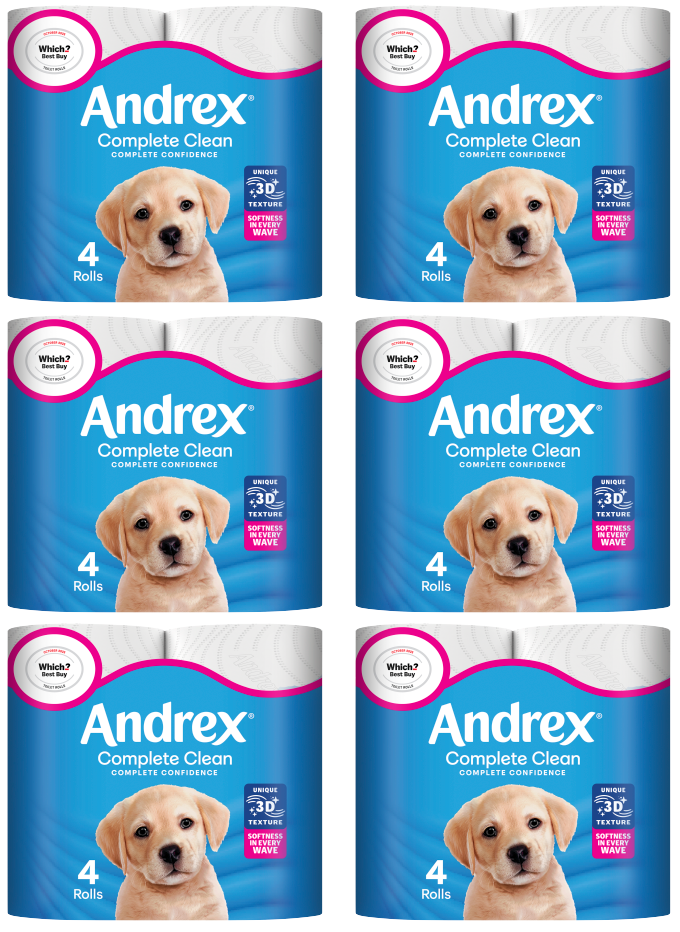 6 X Andrex Complete Clean - 4 Pack