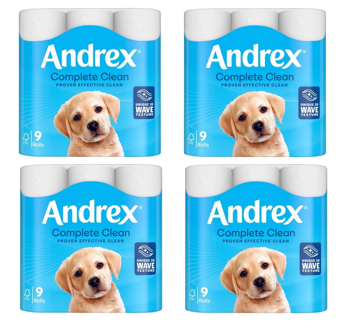 36 x Andrex Classic Clean White Rolls Bulk Saver