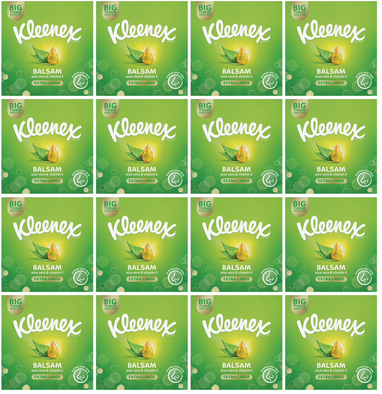 16 x Kleenex Balsam Extra Large  - 40 PACK