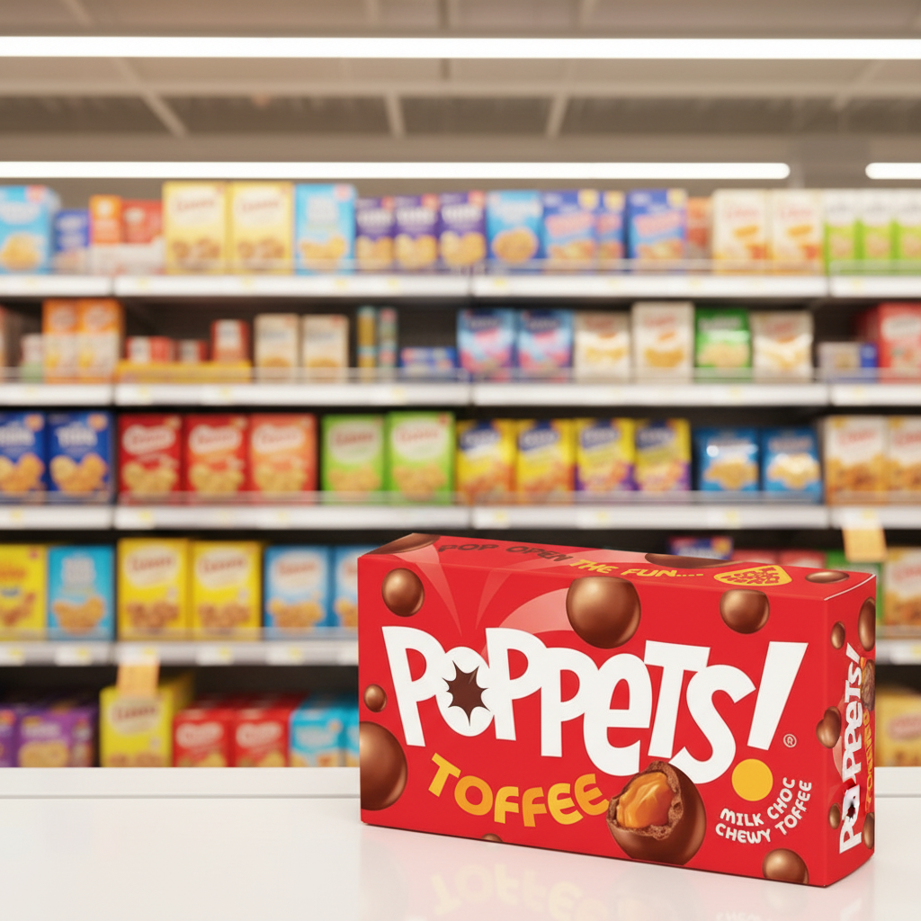 36 x Poppets Chewy Toffee Covered In Milk Chocolate 39G