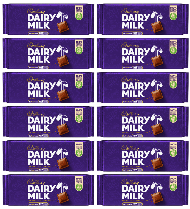 12 x Irish Cadbury Dairy Milk - 53Gm