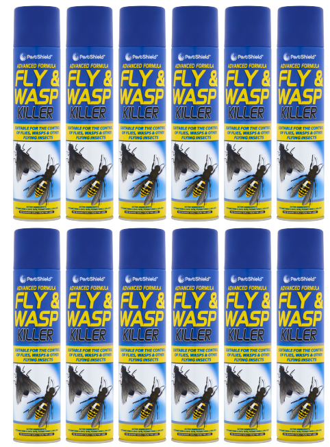 12 x Pestshield Fly & Wasp Killer - 300Ml