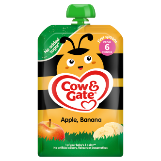 6 x Cow & Gate Pouch Apple & Banana - 100G