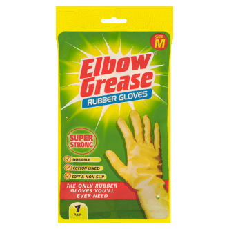 18 x Elbow Grease Rubber Gloves Medium