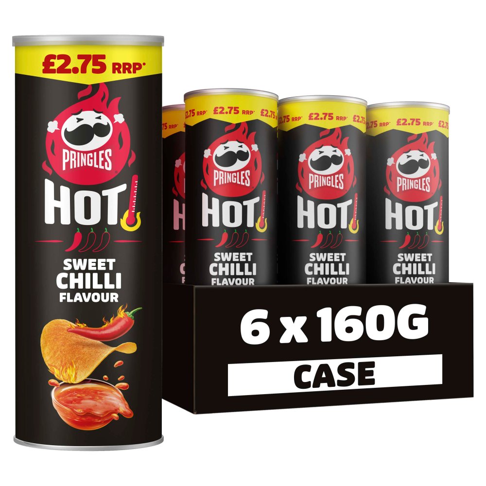 6 X Pringles Hot Sweet Chilli - 160Gm