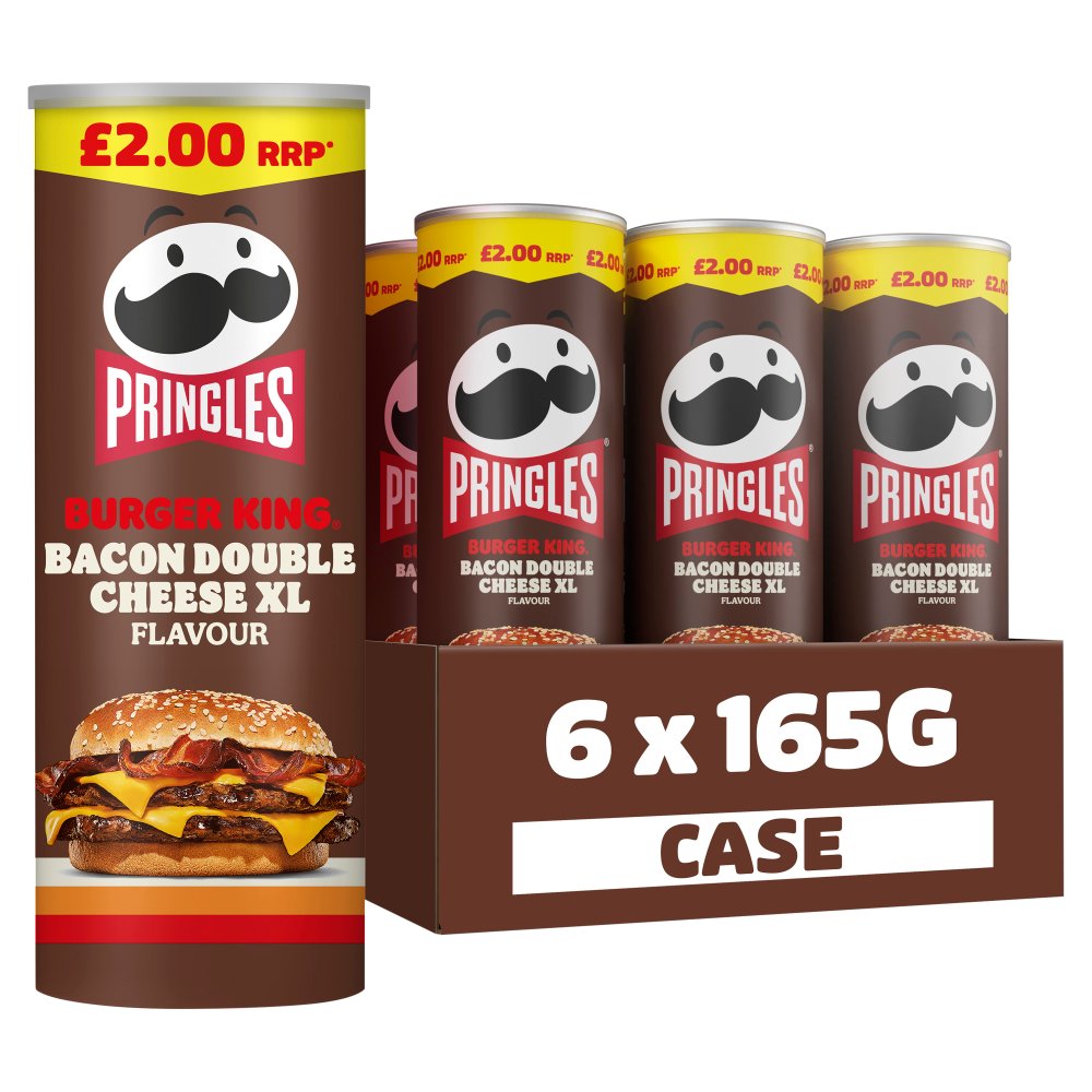 6 X Pringles Burger King Double Cheese Xl - 165Gm
