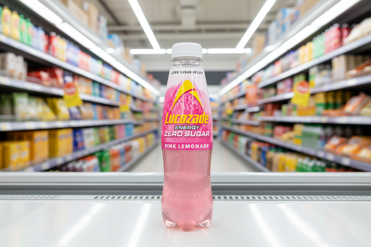 12 x Lucozade Zero Pink Lemonade - 500ML