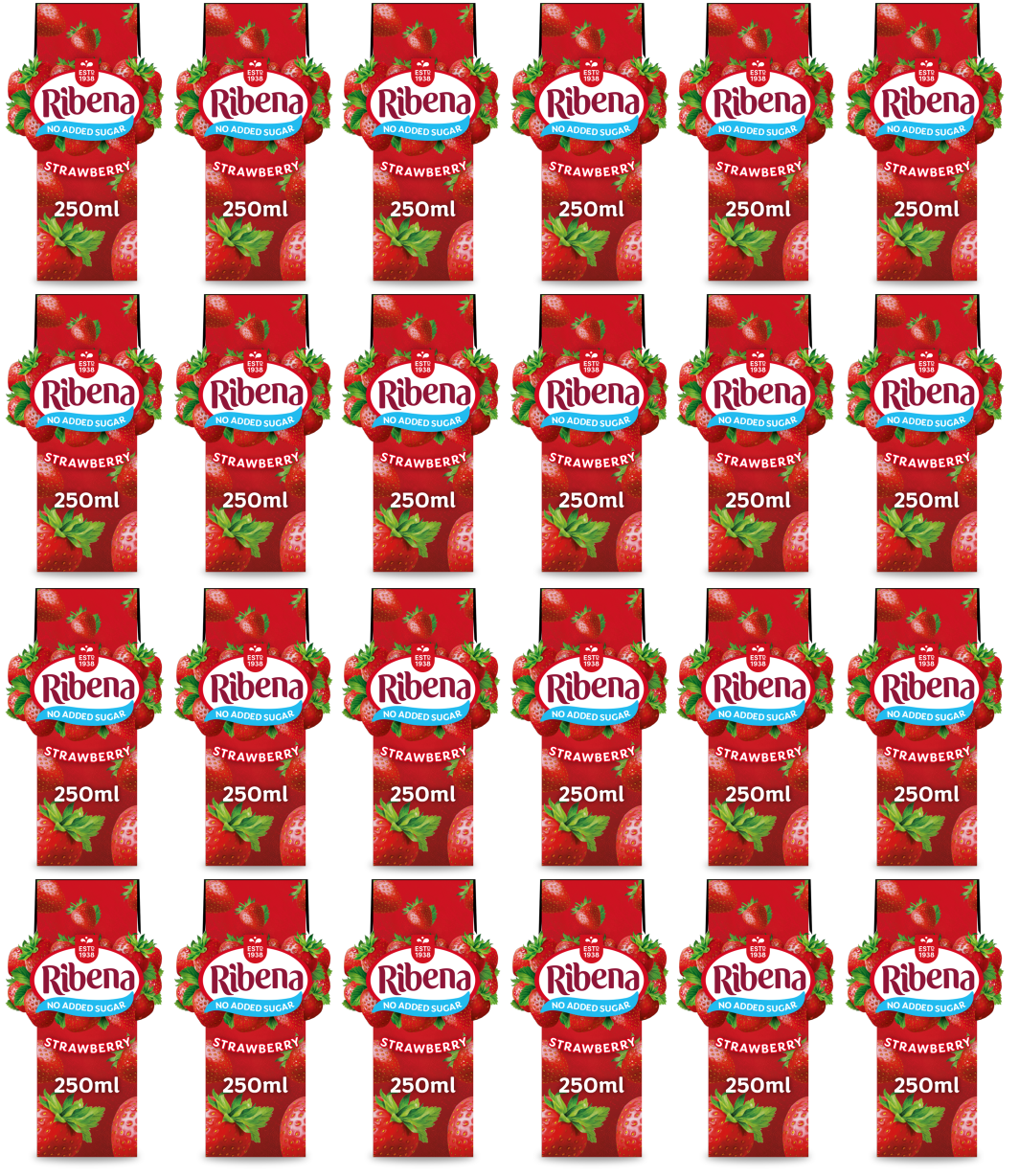 Fiery Ribena Carton 24 x Ribena Strawberry Carton 250Ml