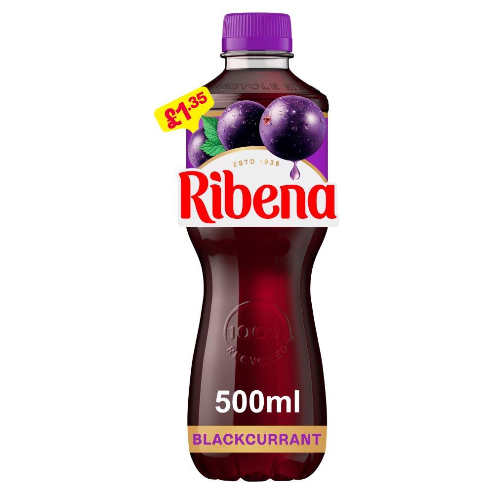 12 x Ribena Blackcurrant - 500ML