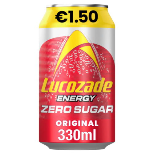 24 x Lucozade Zero Original Can - 330Ml