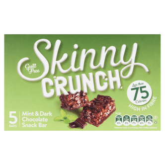 10 x Skinny Crunch Dark Chocolate & Mint 5X19Gm