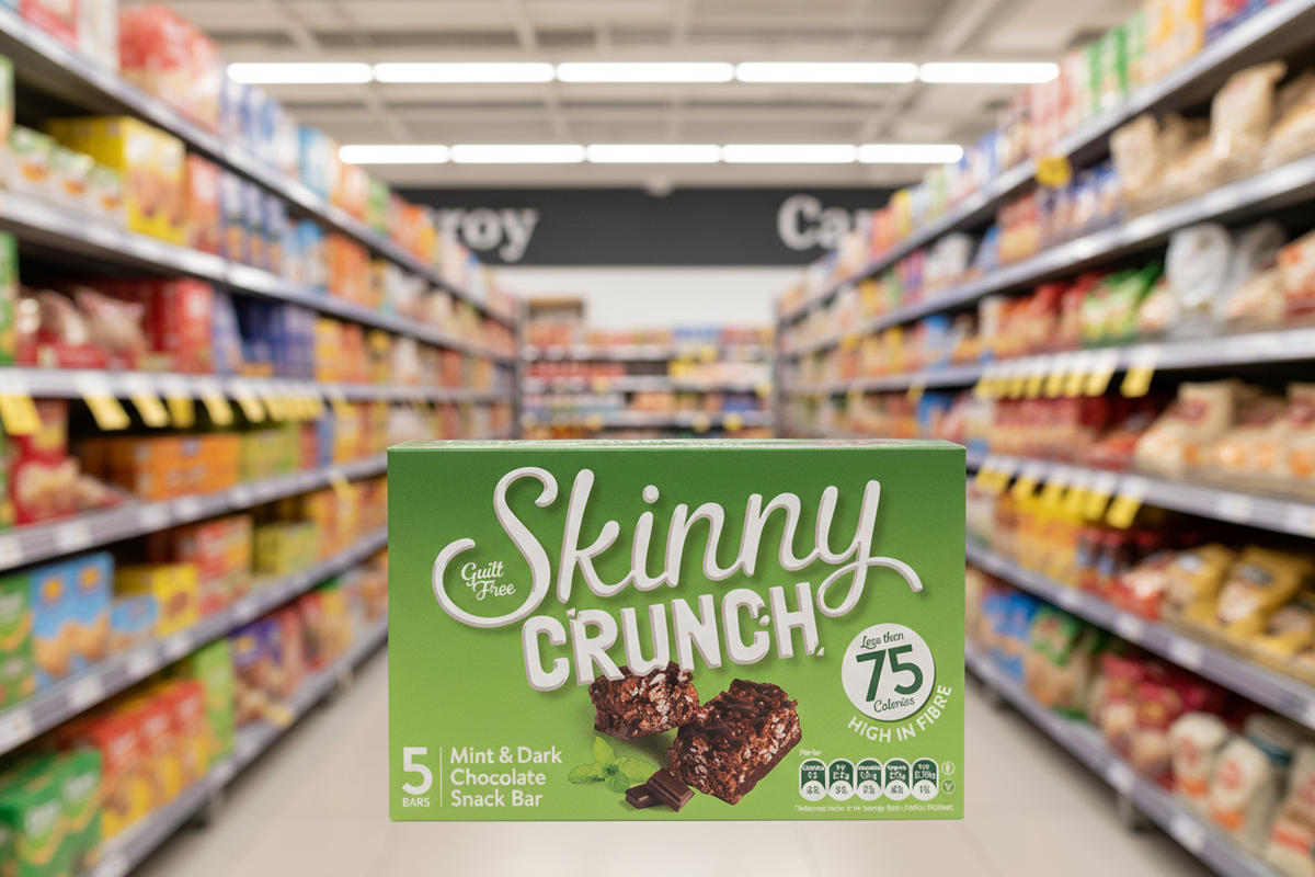 10 x Skinny Crunch Dark Chocolate & Mint 5X19Gm