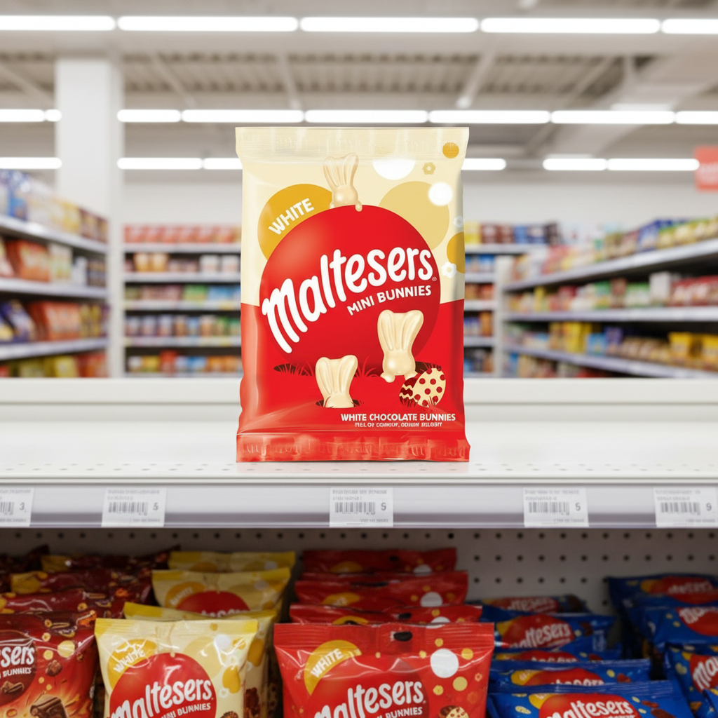 24 x Maltesers White Chocolate Mini Bunnies Bag - 58GM