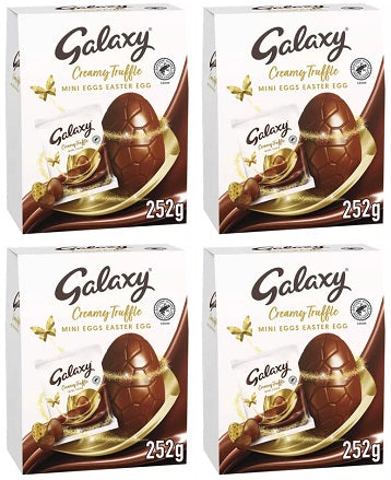 4 x Galaxy Creamy Truffles Extra Large Easter Egg - 252GM