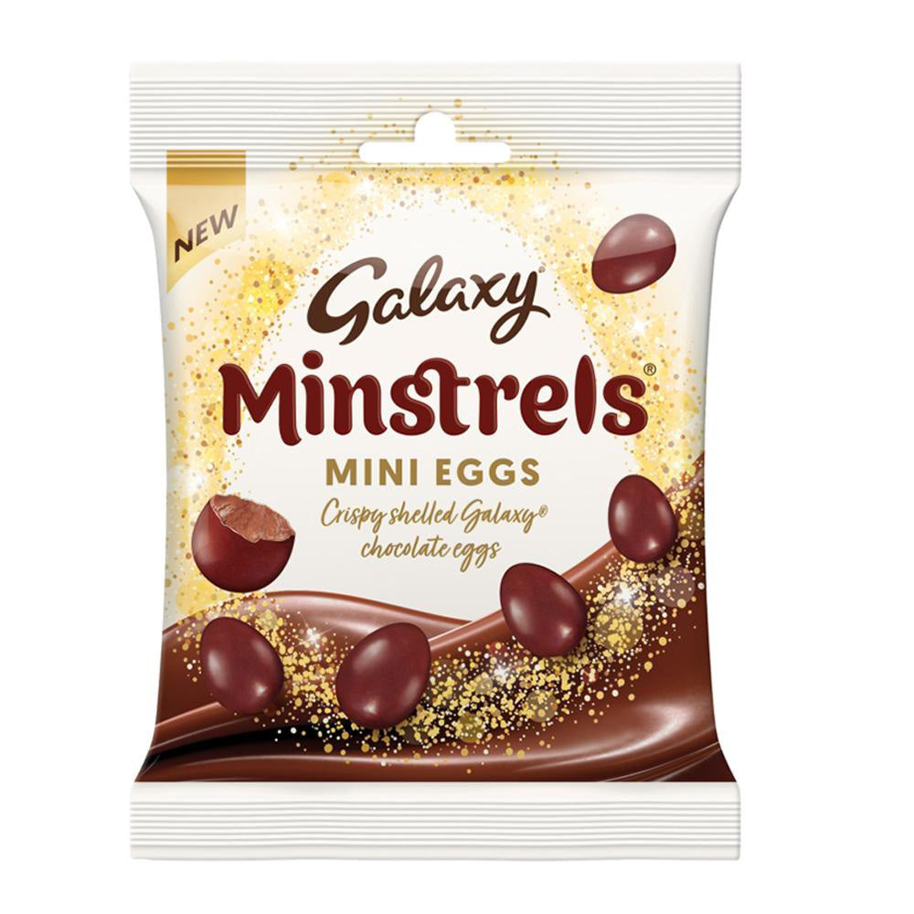 24 X Galaxy Minstrels Mini Eggs Clip Strip - 80Gm