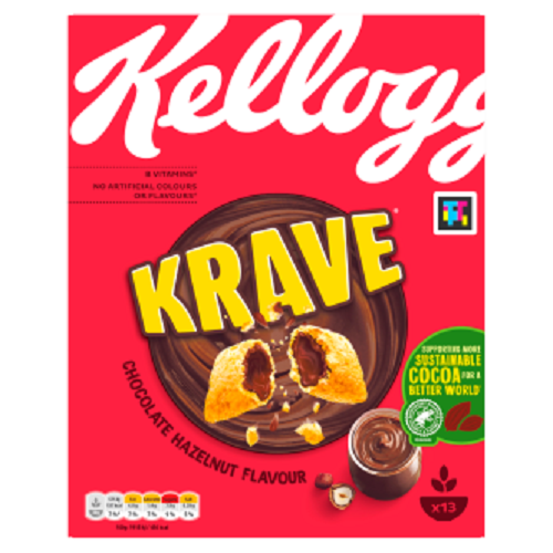 10 x Kelloggs Krave Hazlenut - 410GM