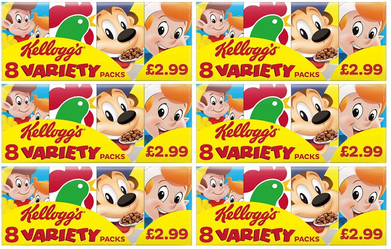 6 x Kelloggs Variety  Pack - 196G