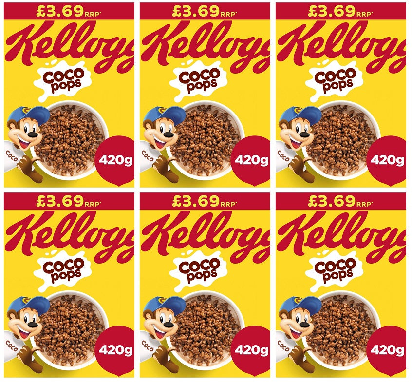 6 x Kelloggs Coco Pops - 420G