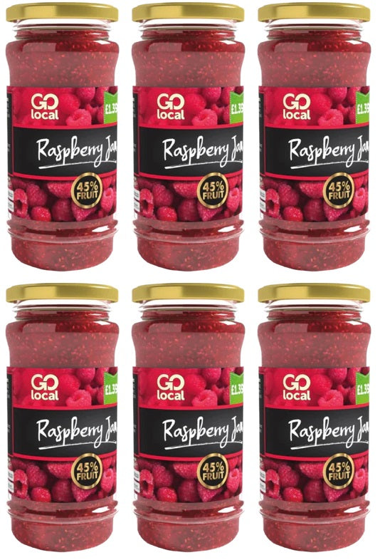 6 X Go Local Raspberry Jam - 500G