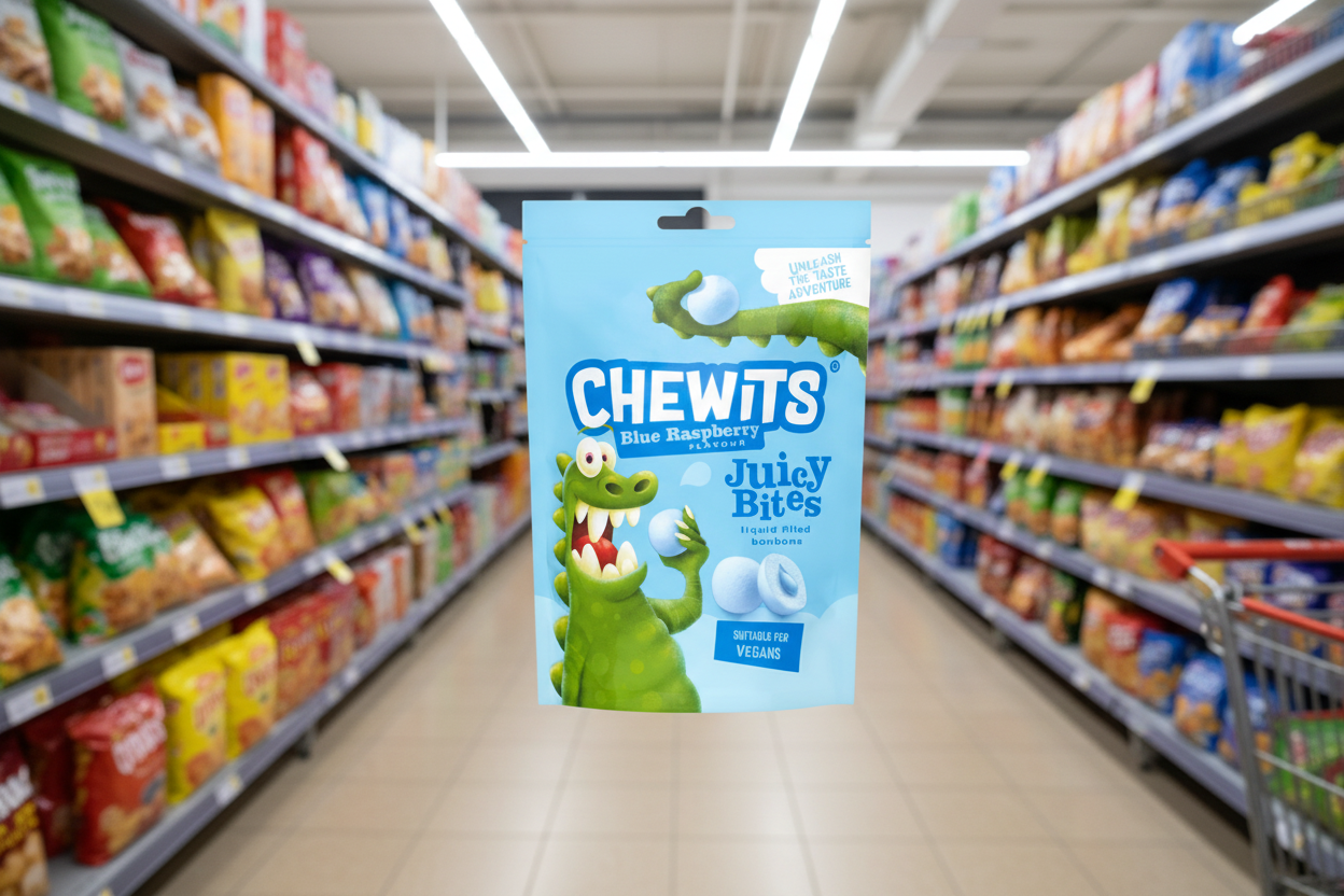 12 x Chewits Blue Raspberry Juicy Bites  - 115GM