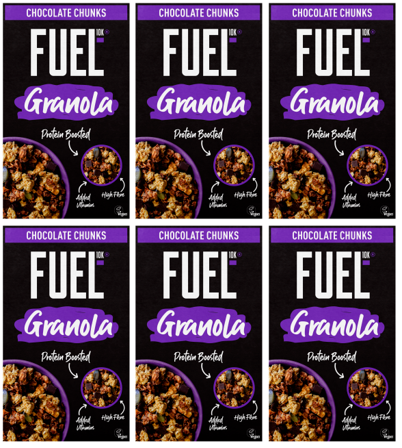 6 x Fuel10k Chocolate Granola  - 400G