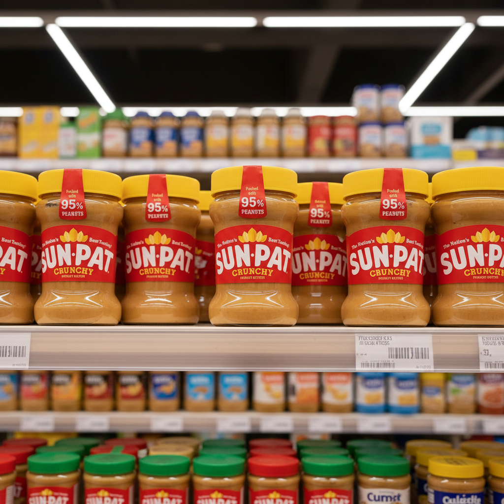 6 X Sunpat Peanut Butter Crunchy - 300Gm
