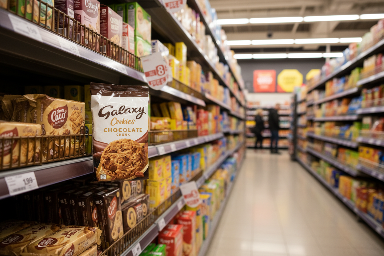 8 x Galaxy Cookies 180Gm