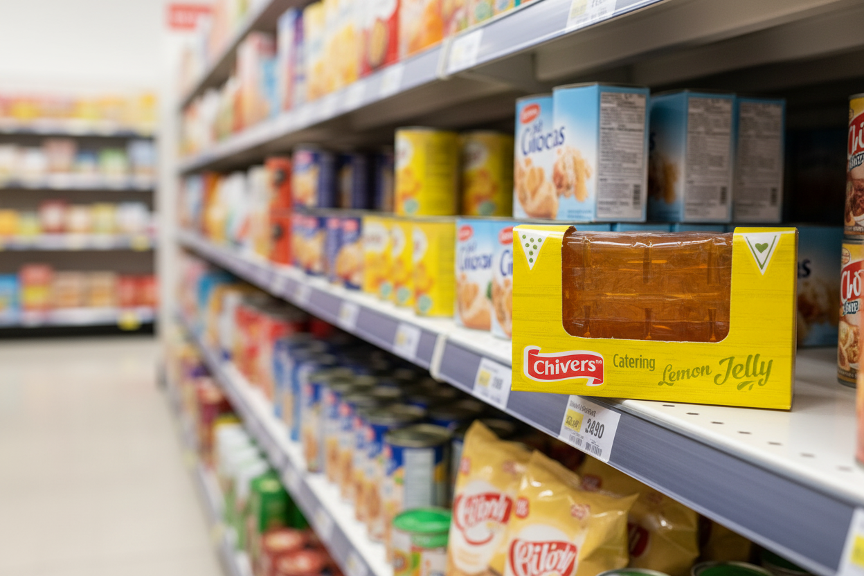 Chivers Catering Lemon Flavour Jelly 12 X 135G (1.62Kg)