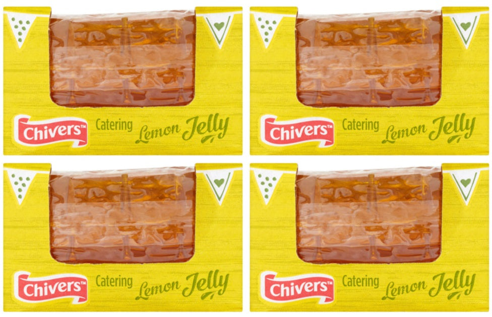 4 x Chivers Catering Lemon Flavour Jelly 12 X 135G (1.62Kg)