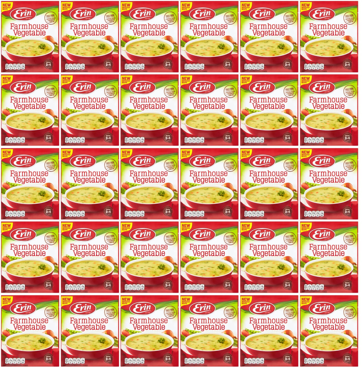 30 X Erin Simmer Farmhouse Veg Soup - 75G