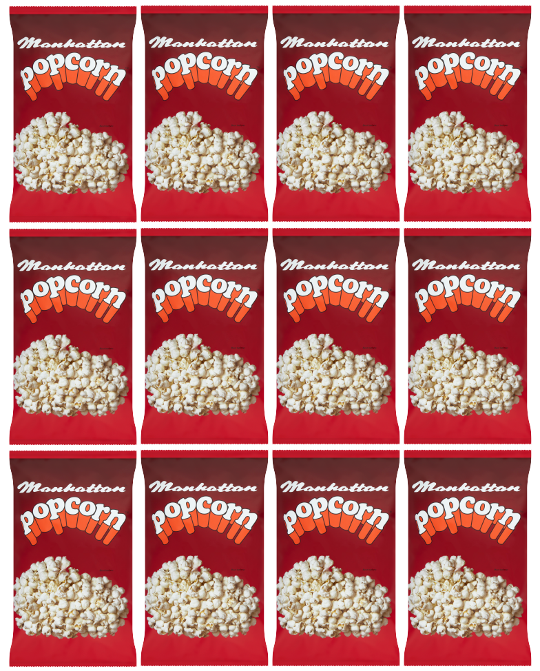 12 x Manhattan Popcorn Salted 100Gm