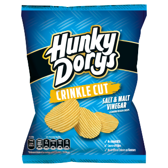 12 x Hunky Dorys Salt & Malt Vinegar Crisps 135G