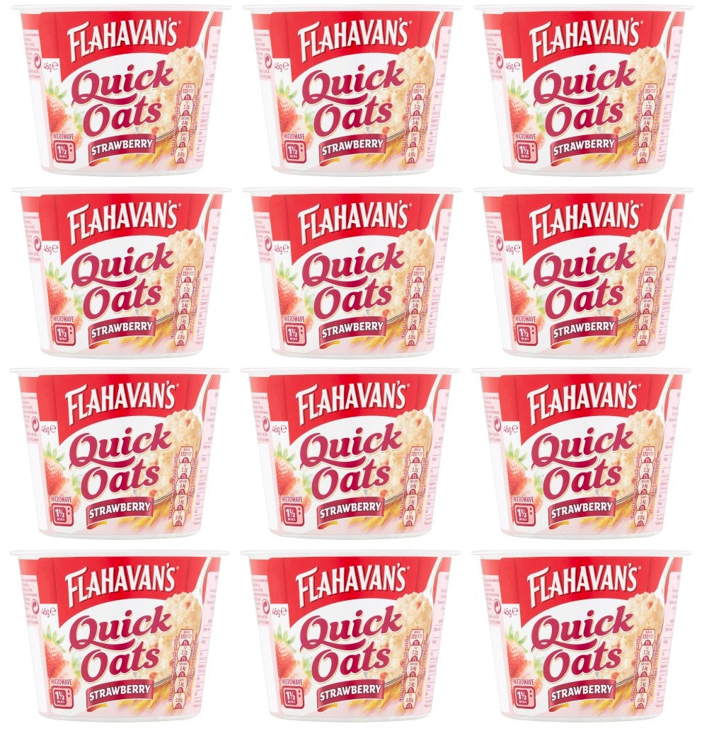 12 x Flahavan's Quick Oats Strawberry 46G