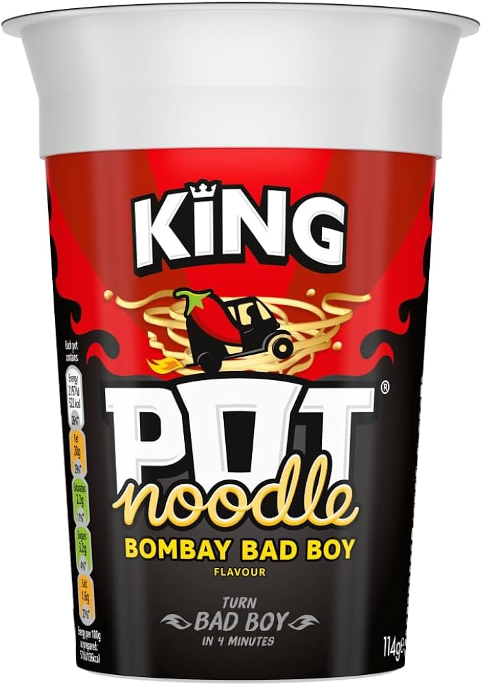 12 X Pot Noodle King Bombay Bad Boy - 114G