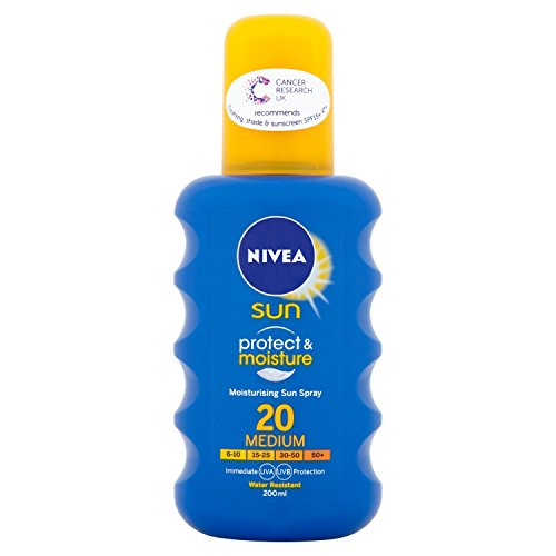 6 x Nivea Protect & Moisture Pump Spray Spf 20 200Ml