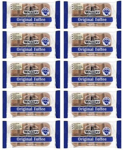 10 x Walkers Plain Toffee Tray 100G