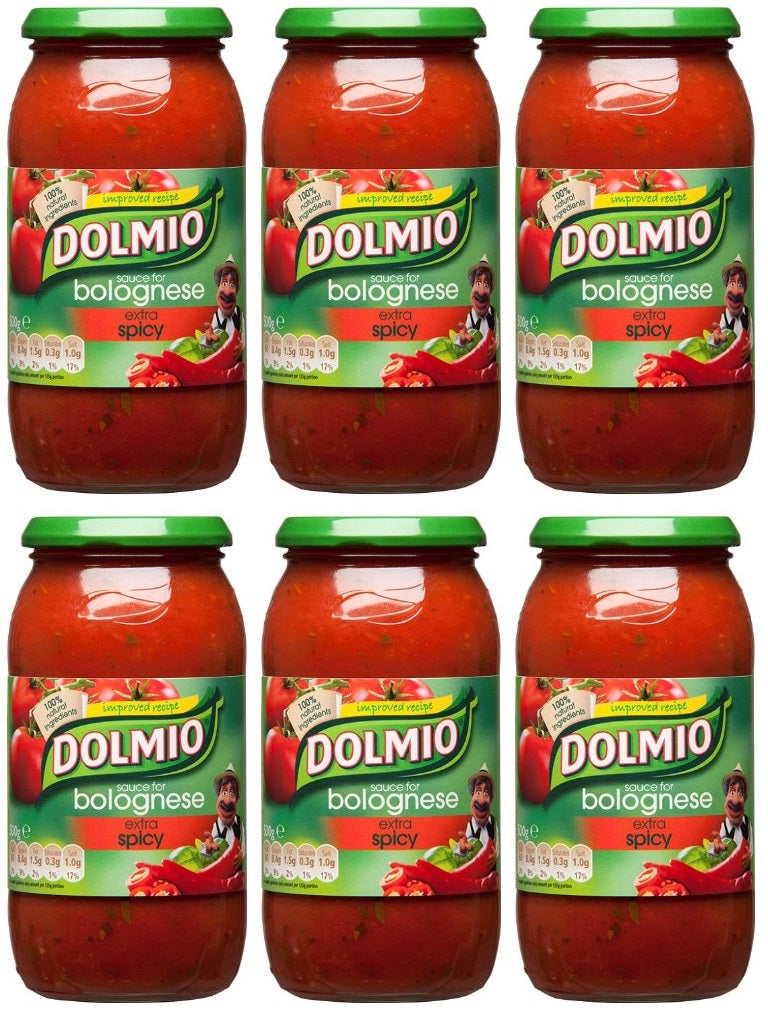 6 x Dolmio Sauce For Bolognese Spicy Chilli 500G