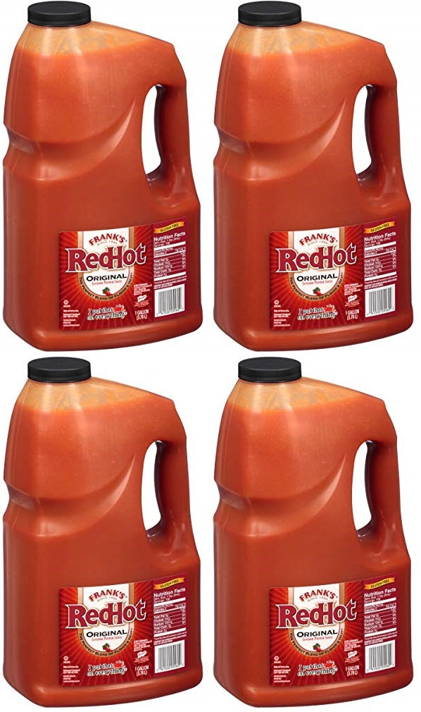 4 x Frank's Redhot Original Cayenne Pepper Sauce 3.78L