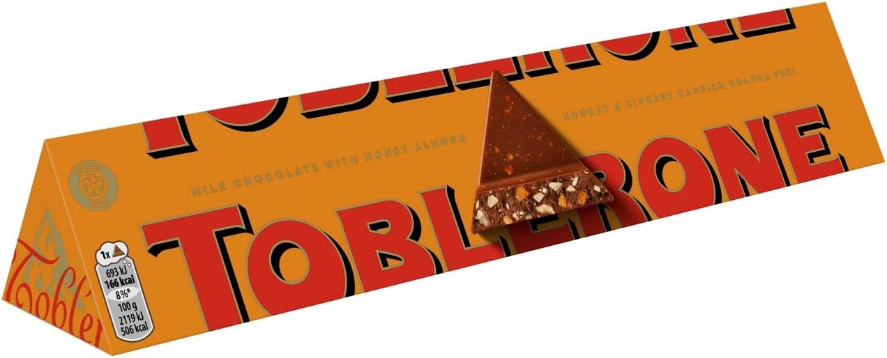 10 x Toblerone Orange Twist Chocolate Large Bar 360g