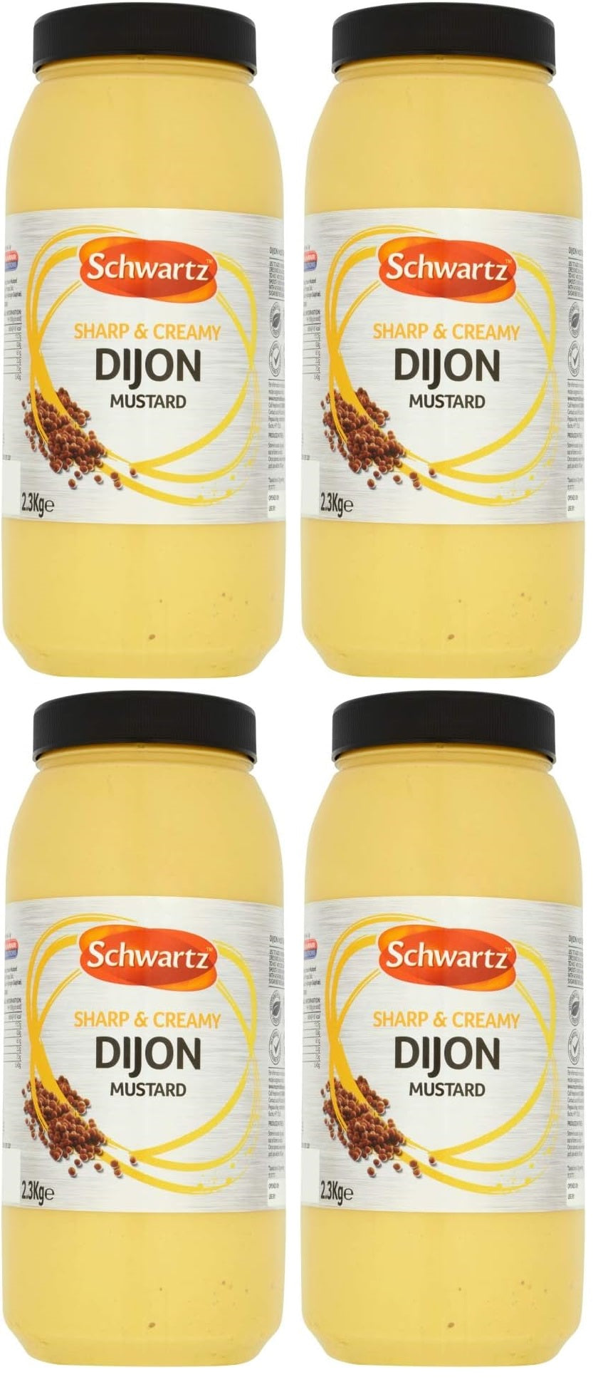 4 x Schwartz Sharp & Creamy Dijon Mustard 2.3Kg