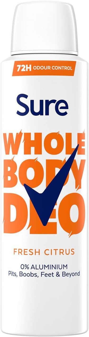 6 x Sure Women Whole Body Fresh Citrus  - 150ML