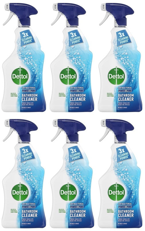 6 x Dettol Power & Pure Bathroom - 750ML