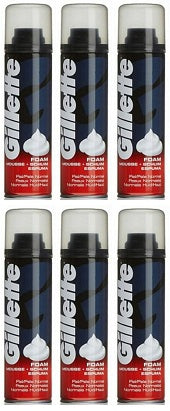 6 x Gillette Shave Foam Regular - 200ML