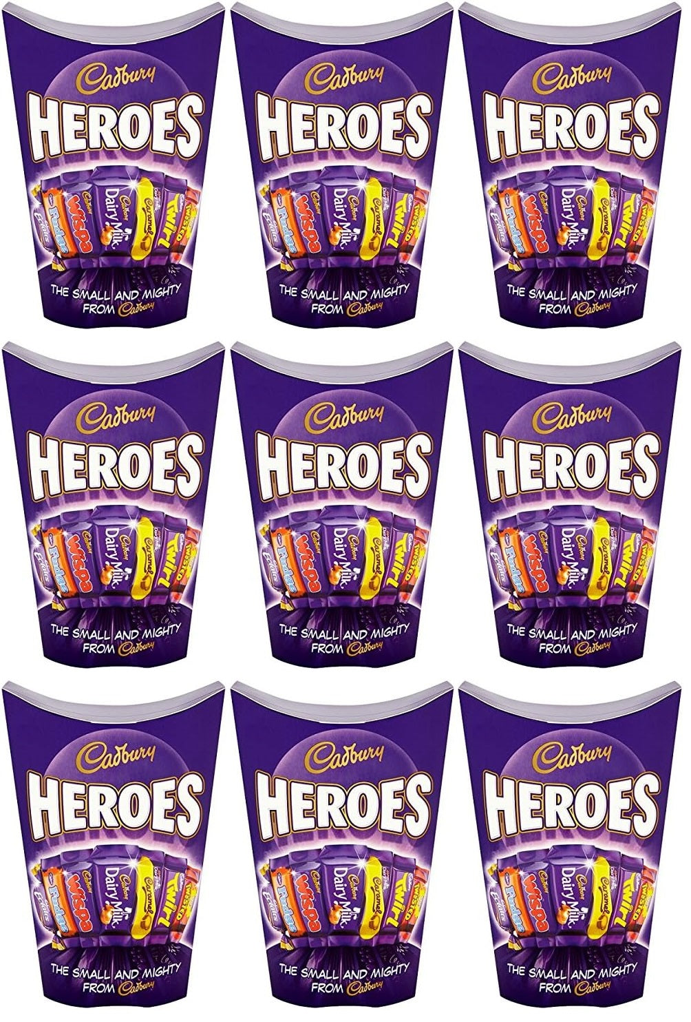 9 x Cadbury Heroes Carton Box Chocolates - 185GM